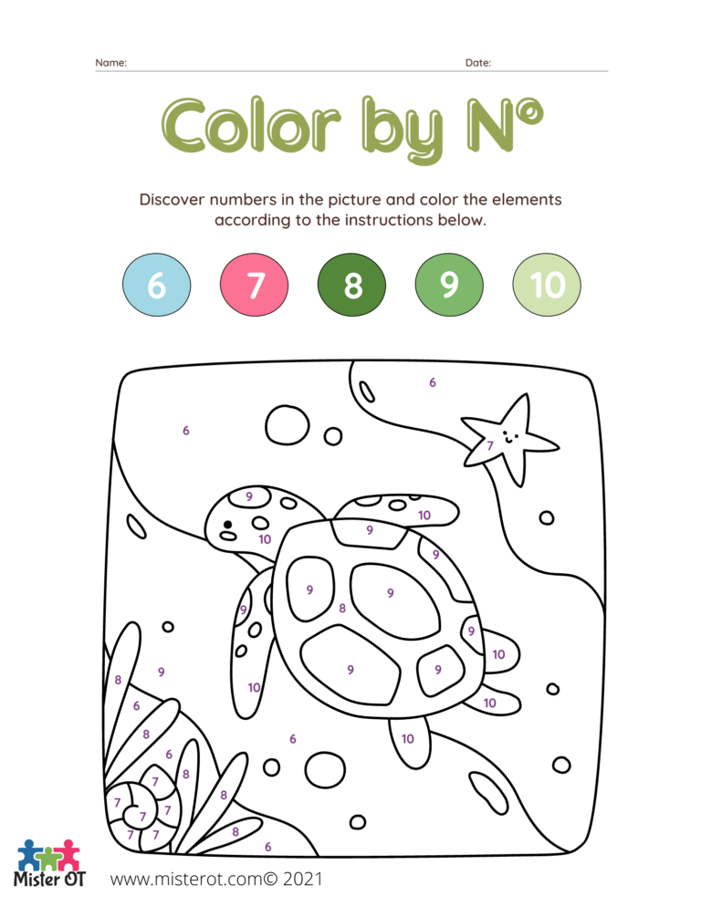 Sea Turtle Color By Number